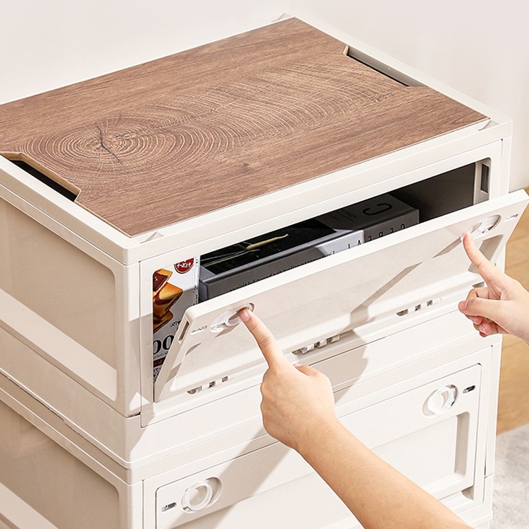 캠핑용 폴딩 박스 우드 상판 캠핑 정리함 캠핑 수납 박스