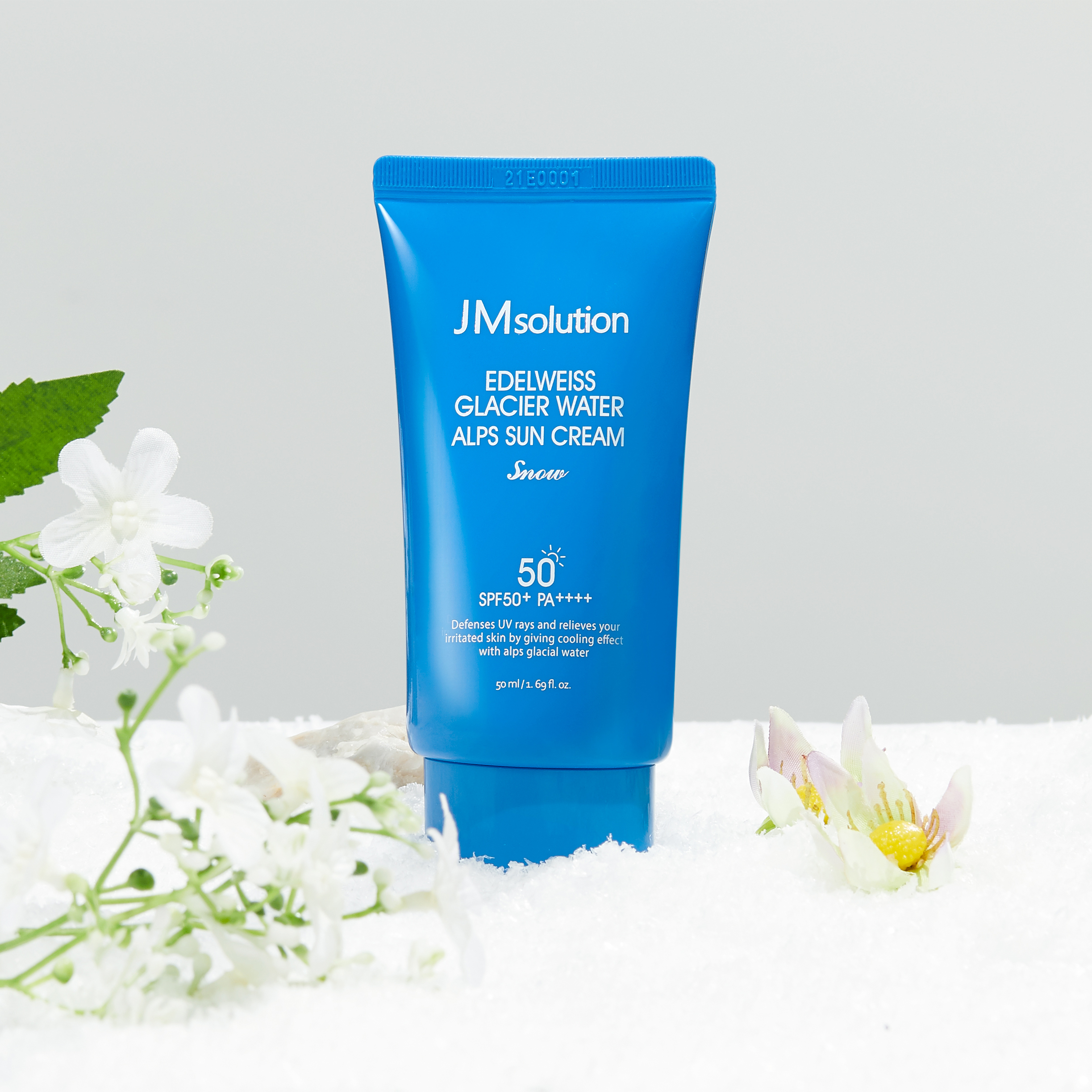 [1+1] JM솔루션 청광 마린 진주 선크림50ml  + 에델바이스 빙하수 알프스 선크림 스노우 50ml SPF50+ - 상세 이미지 2