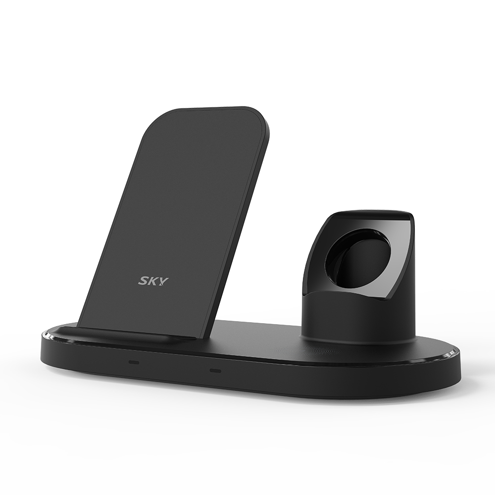 필 W51 15W 고속 무선 충전기 3in1 충전스탠드 갤럭시워치용 블랙