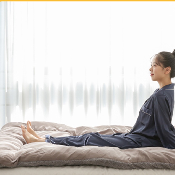 자가 발열 토퍼 매트리스 커버 겨울 양털 난방 캠핑 차박 그레이 보온 매트 따뜻한 침대