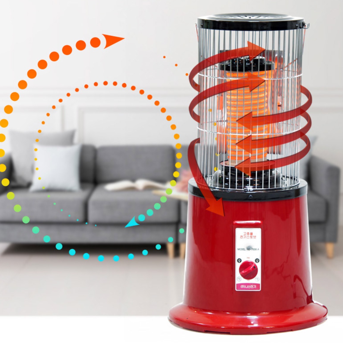 군 황토 난로 현장 난로 가정용 전기 스토브 1.4KW