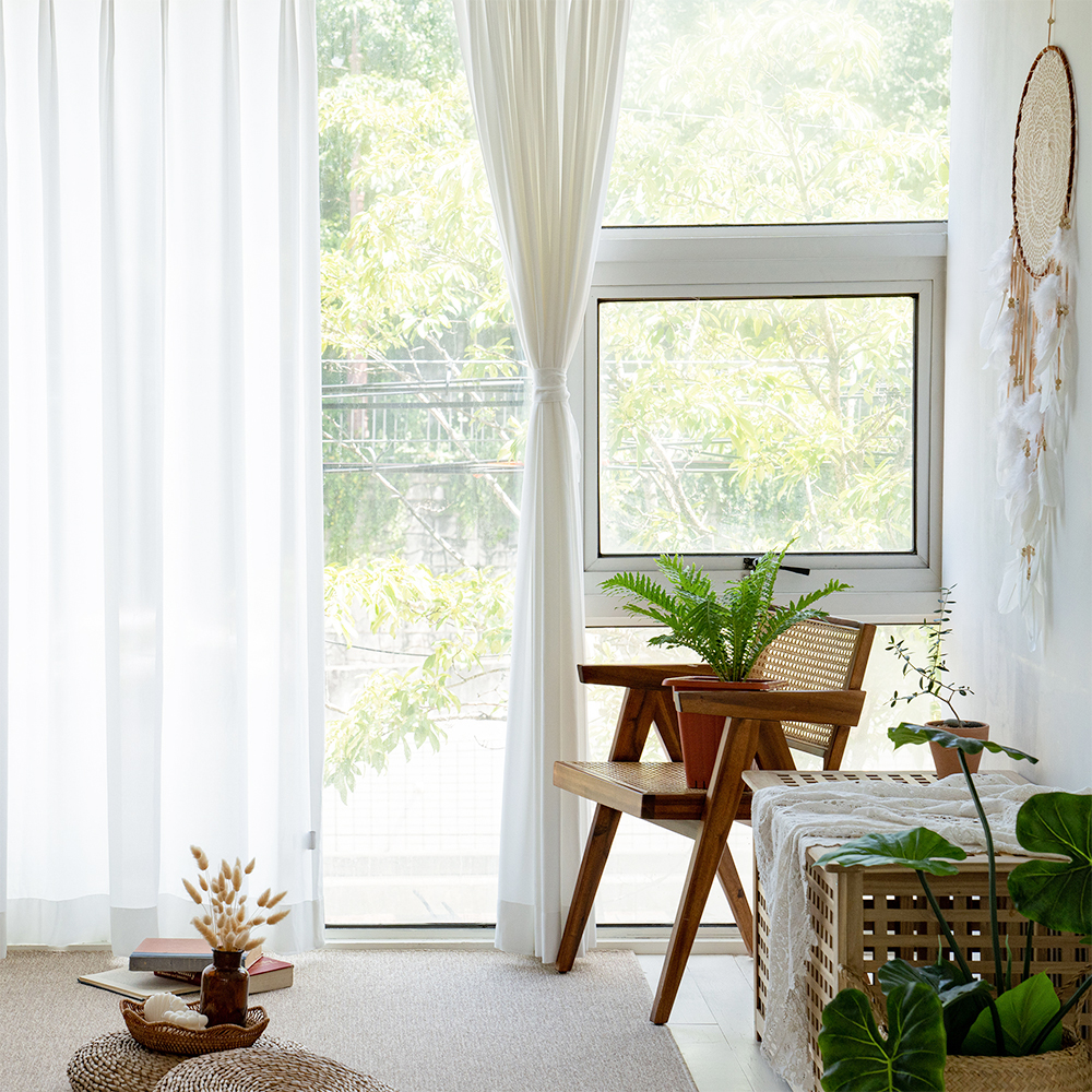 소르르 이지클린 비침없는 차르르 나비주름 화이트 쉬폰커튼 거실 안방 맞춤제작 70x160