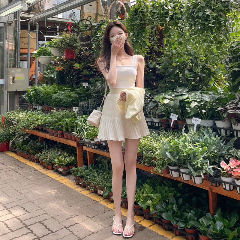쫀쫀 베이직 스퀘어넥 슬리브리스 티 ts3150 - 상세 이미지 3
