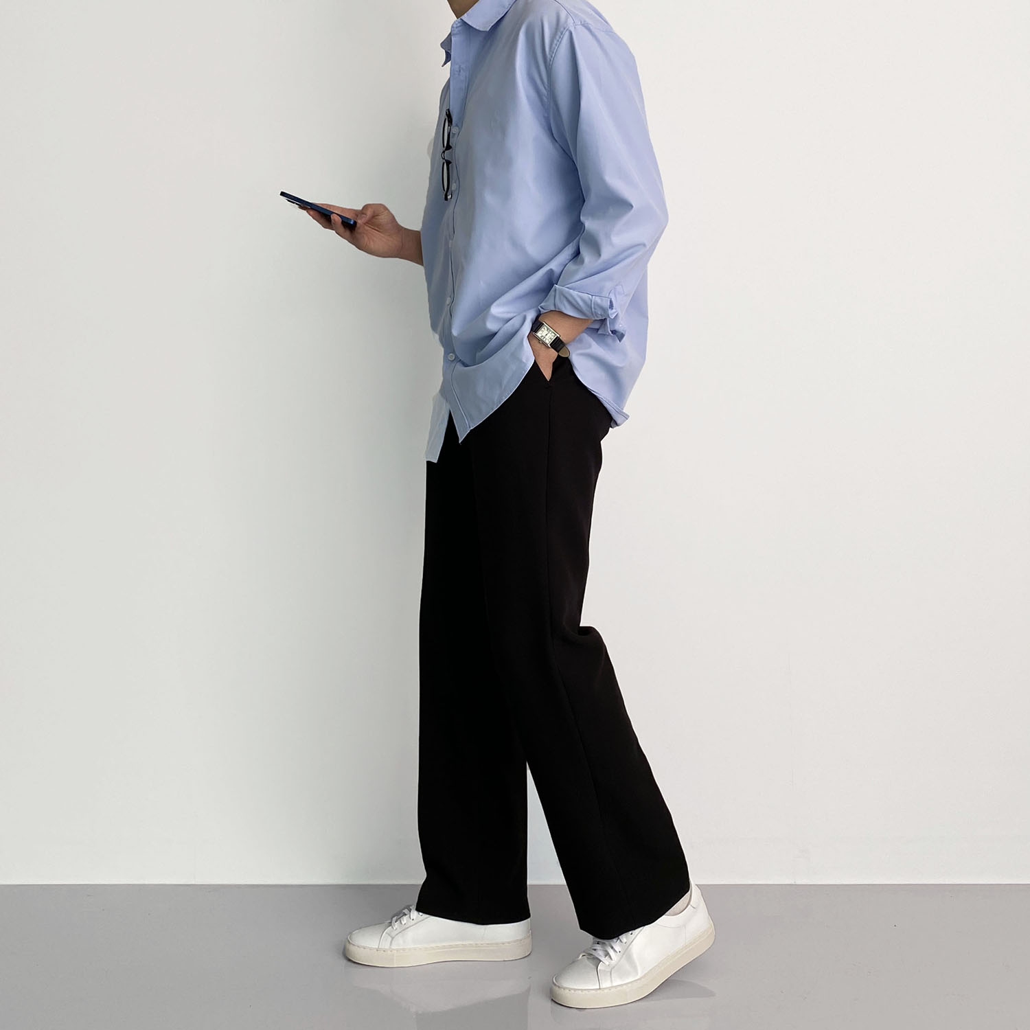 남자슬랙스 세미와이드슬랙스 회색슬랙스 - 상세 이미지 5