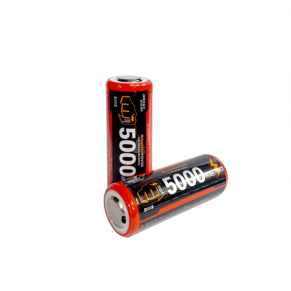 26650 5000mAh 충전식 건전지 배터리 3.7V 보호회로 - 상세 이미지 5