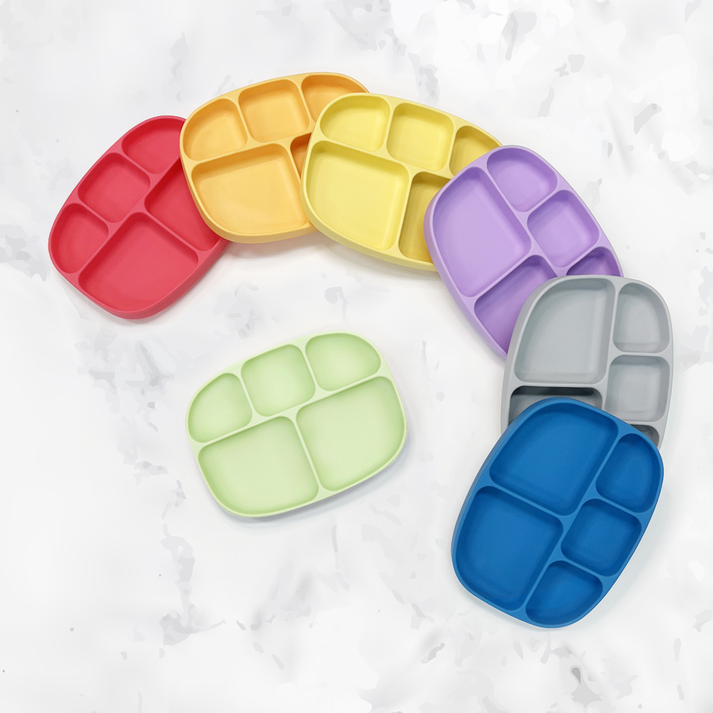 범킨스 실리콘 흡착식판 유아식판 5구