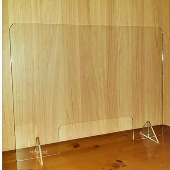 투명 아크릴 가림막 5mm 소형 600X400mm 비말차단 창구용 코로나 아크릴 칸막이