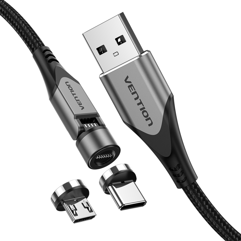 벤션 180도 C타입 5핀 마그네틱 고속충전케이블 CQX 1.5m, 1개 - 상품 이미지