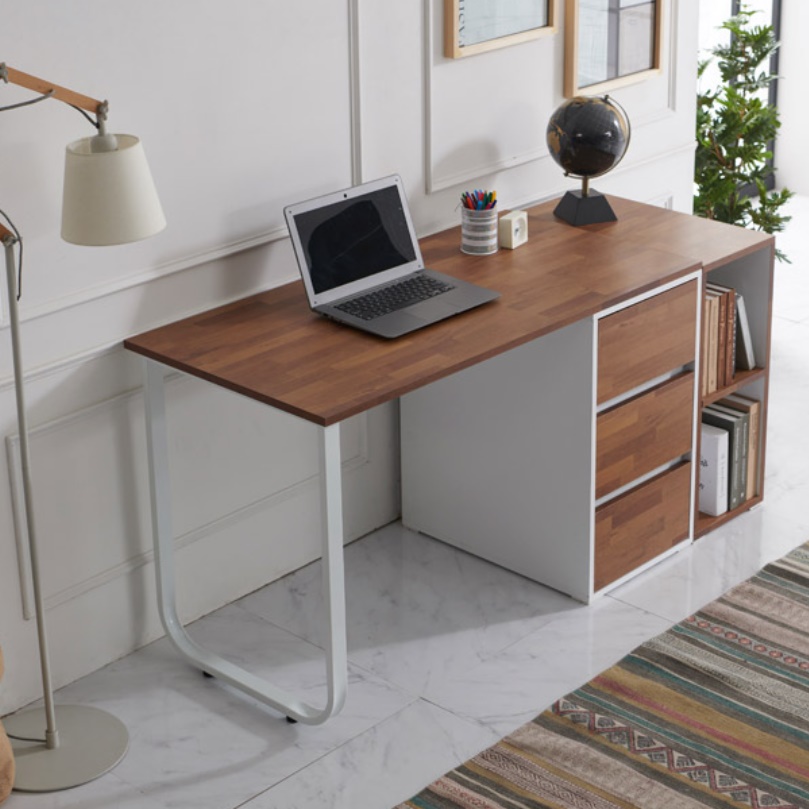 소형 공부방 대학생 중 고등 학생 책상 겸 테이블 슬림 ㄷ자 작은책상 좁은 원룸책상 1000