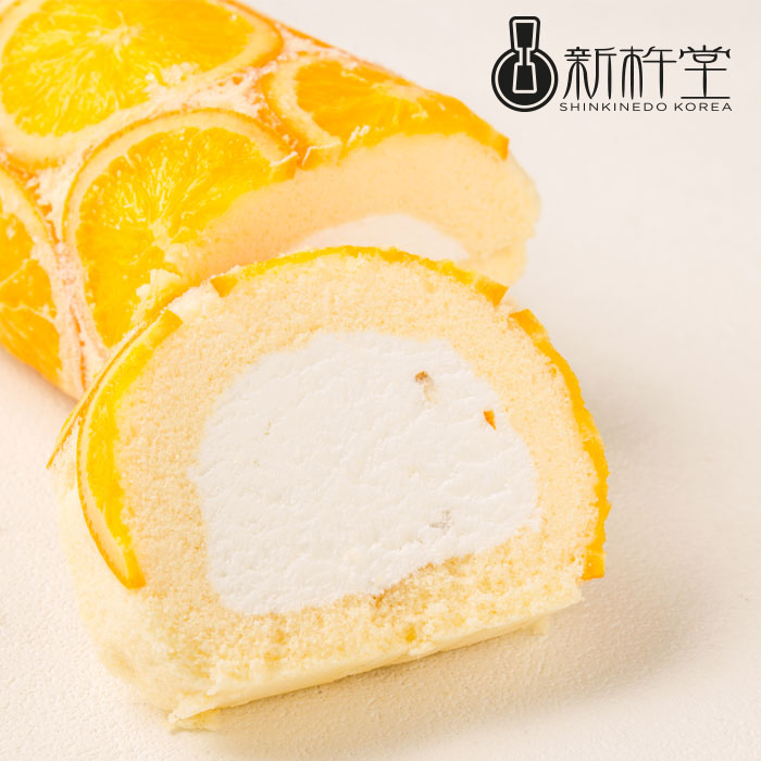 [선물베스트] 오렌지 생크림 롤 케이크 350g / 일본 수제 프리미엄 디저트 - 상세 이미지 5