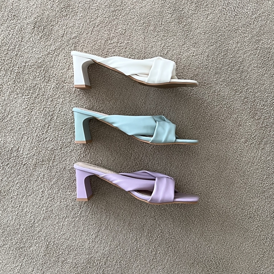 편한 꼬임 뮬 슬리퍼 (6.5cm) 상세 이미지 1