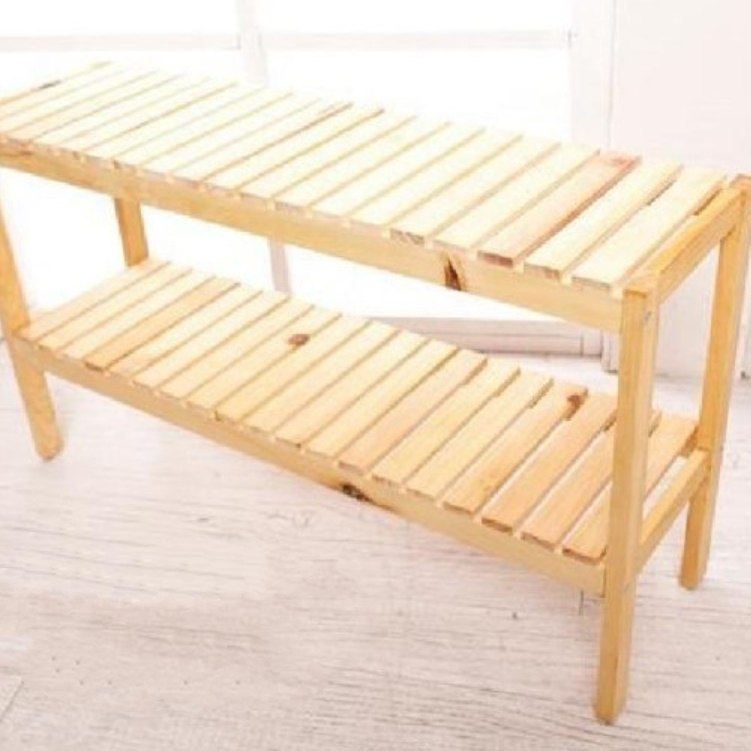 (대)벤치수납장 2단신발장 야외 신발장 선반 낮은신발장 나무 얇은 업소용 학교 소형