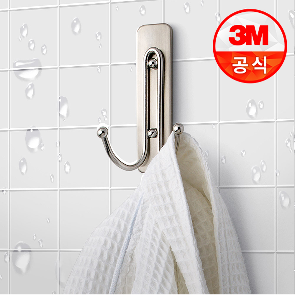 3M 코맨드 무타공 메탈 더블 훅 - 상세 이미지 4