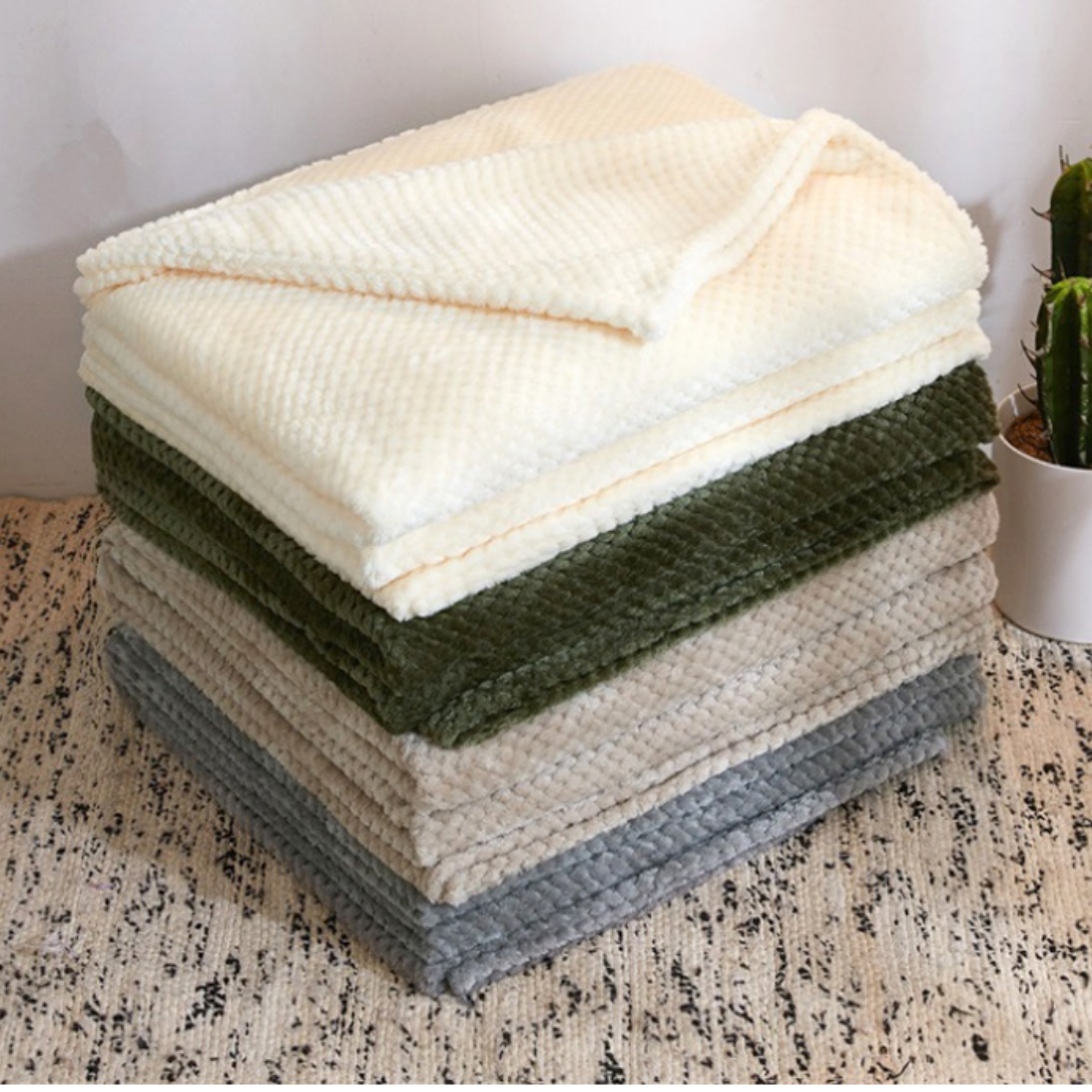 겨울 모던 소프트 두꺼운 밍크 양털 담요 숄 무릎 캠핑 쇼파 빈티지 무지 양모