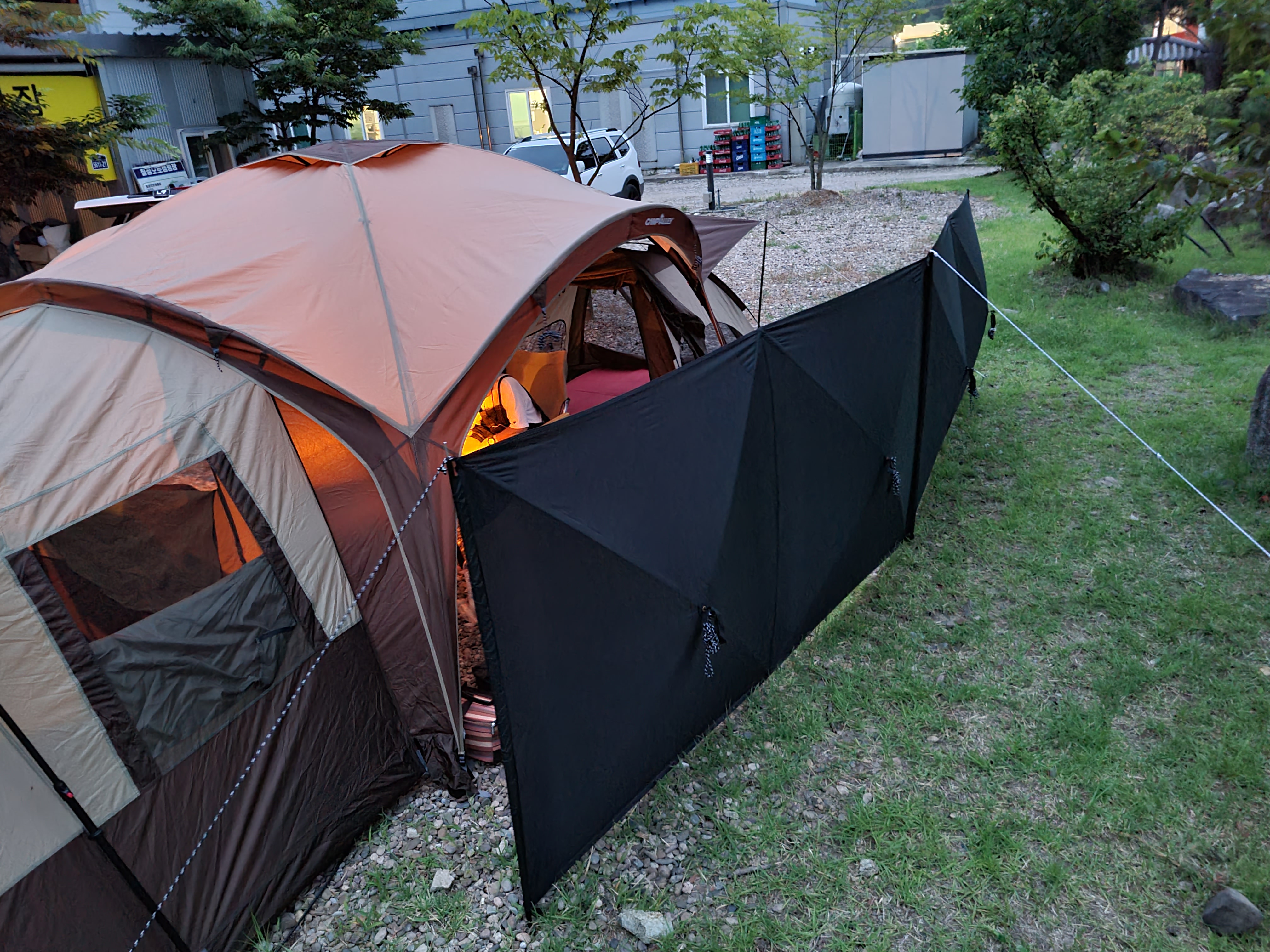 윈드스크린쉘터 캠핑 바람막이 캠핑용품 1인용쉘터 낚시텐트변신