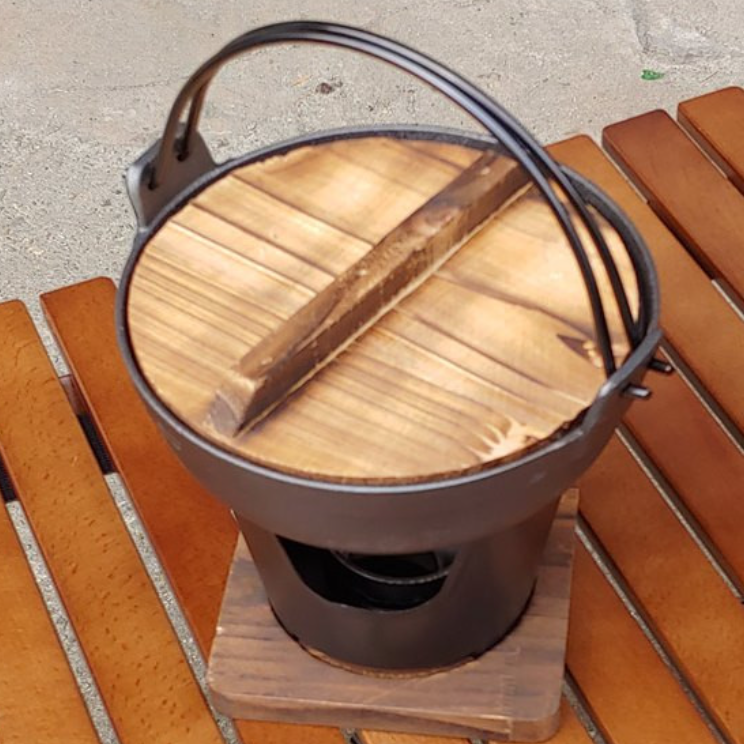 감성 캠핑용 미니화로 세트 캠핑 주물화로 개인 일인 화덕 전통 일식 화로 야외용 고기불판