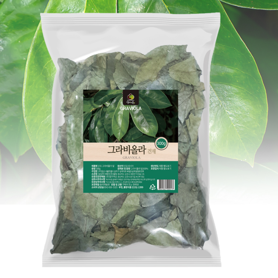 말린 그라비올라 잎 그라비올라 건잎 건재 차 끓이기 - 상품 이미지