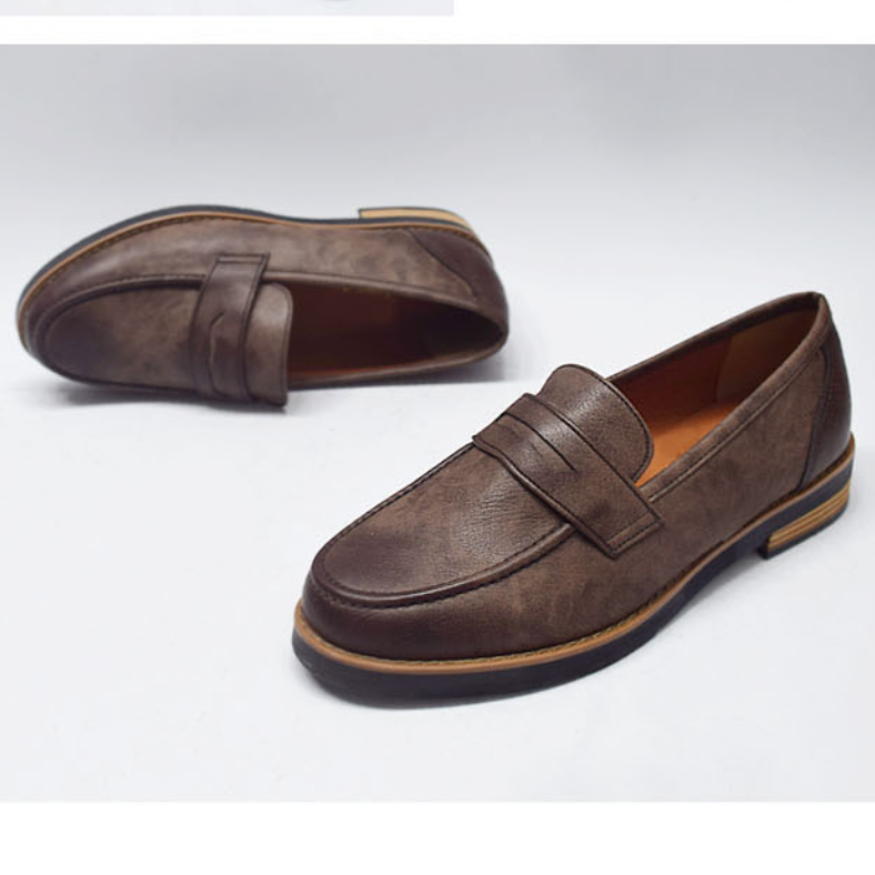 발편한 구두 같은 운동화 남성 가죽 캐주얼화 발볼넓은 구두 굽낮은 로퍼 단화 스니커즈