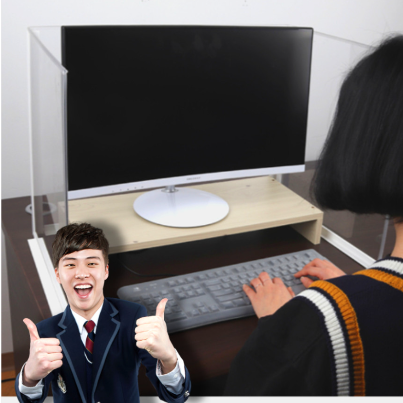 3면 코로나 식당 칸막이 투명 아크릴 가림막 식당 테이블 칸막이 도서관 사무실 카페 60