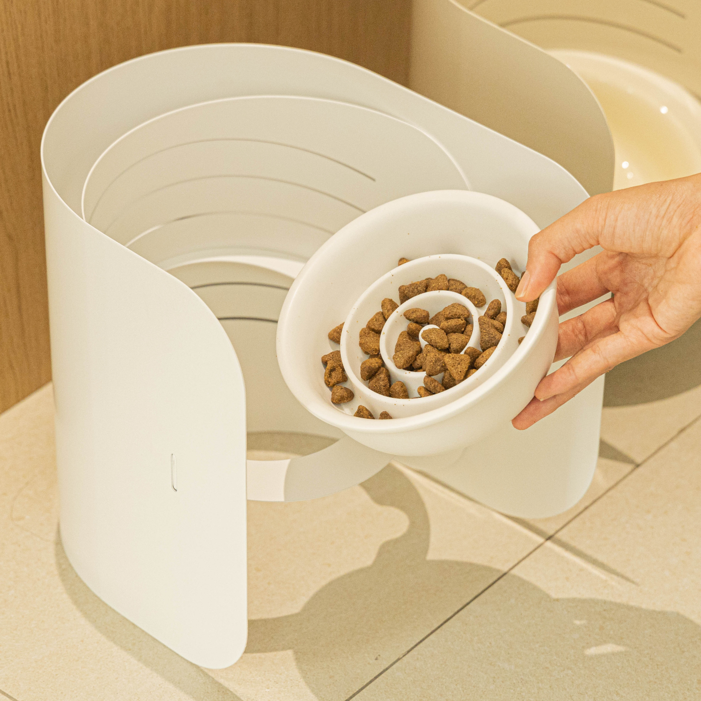 국내 제작 강아지 고양이 급체방지 슬로우 식기 흡착 실리콘 그릇 슬로우 패드 (별도 구매)