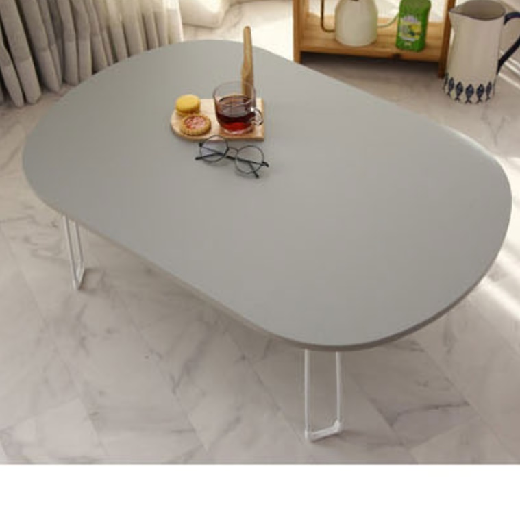 타원형 테이블 둥근 식탁 낮은 타원 테이블 작은 접는 식탁