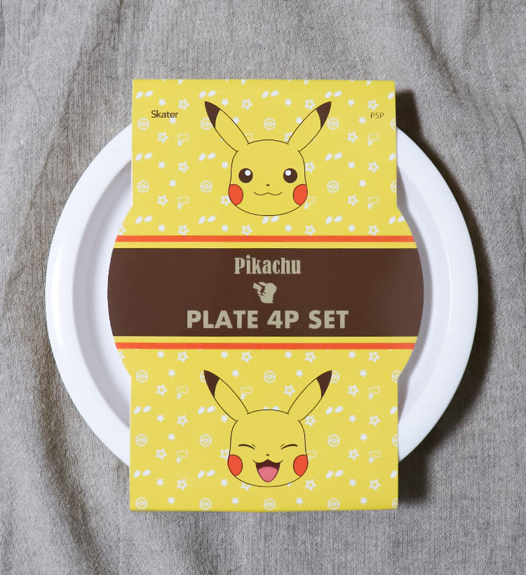 스케이터 포켓몬스터 피카츄 캐릭터 플레이트 4p set 21cm P5P - 하카타몰