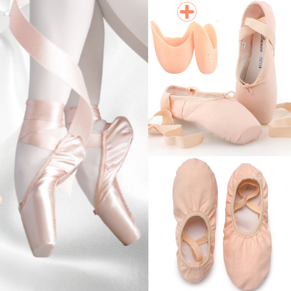 토슈즈 발레슈즈 성인 어린이 여아 아동 실크 천발레화