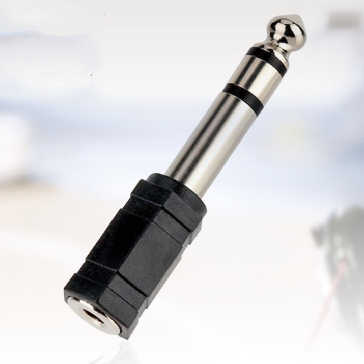 3.5 F 6.5 M 스테레오 커넥터 마이크 스피커 헤드셋 헤드폰 변환젠더