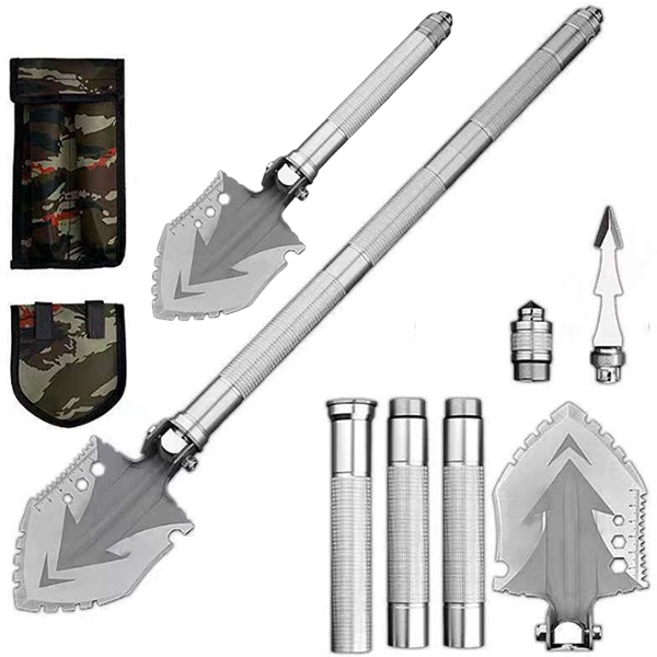 다기능 전술 멀티 서바이벌 야전삽 야삽 곡괭이 삽 도끼 캠핑 작살 낚시 모종삽 호미 3단 조립식 손잡이
