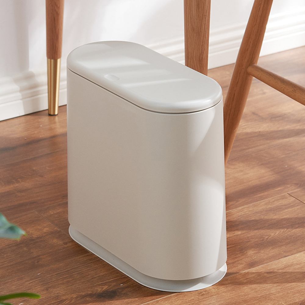 화장실 냄새차단 원터치 휴지통 틈새 종량제 쓰레기통 이미지 2