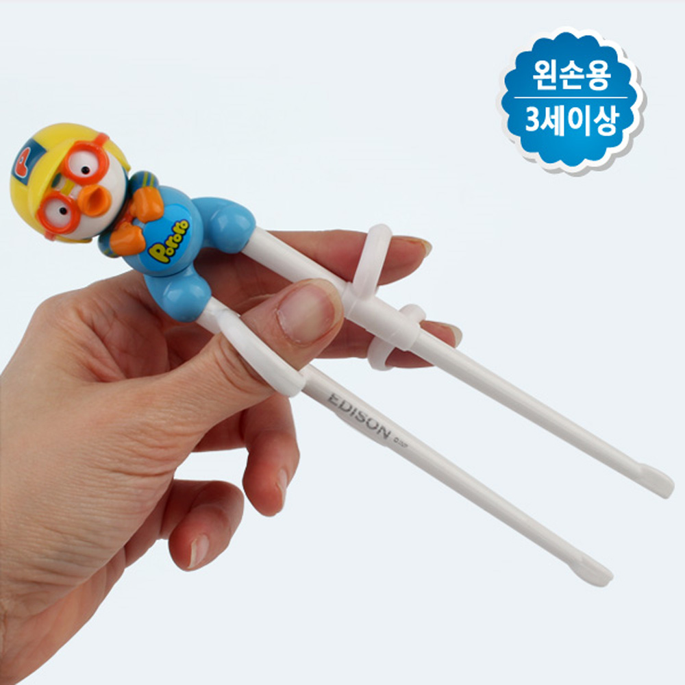 아기첫젓가락 왼손 교정 뽀로로 젓가락 - 상세 이미지 2