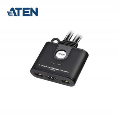 ATEN 2포트 FHD HDMI 케이블 KVM 스위치 CS22HF