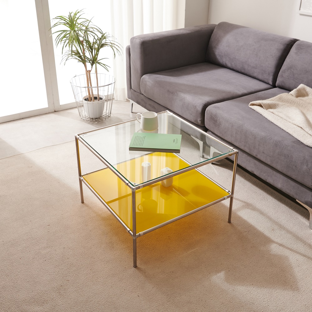 마레스 높은 유리 소파 테이블 미드센츄리 모듈 쇼파 낮은 테이블