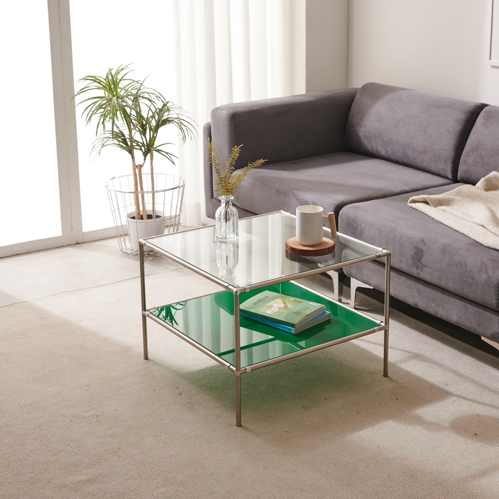 마레스 높은 유리 소파 테이블 미드센츄리 모듈 쇼파 낮은 테이블