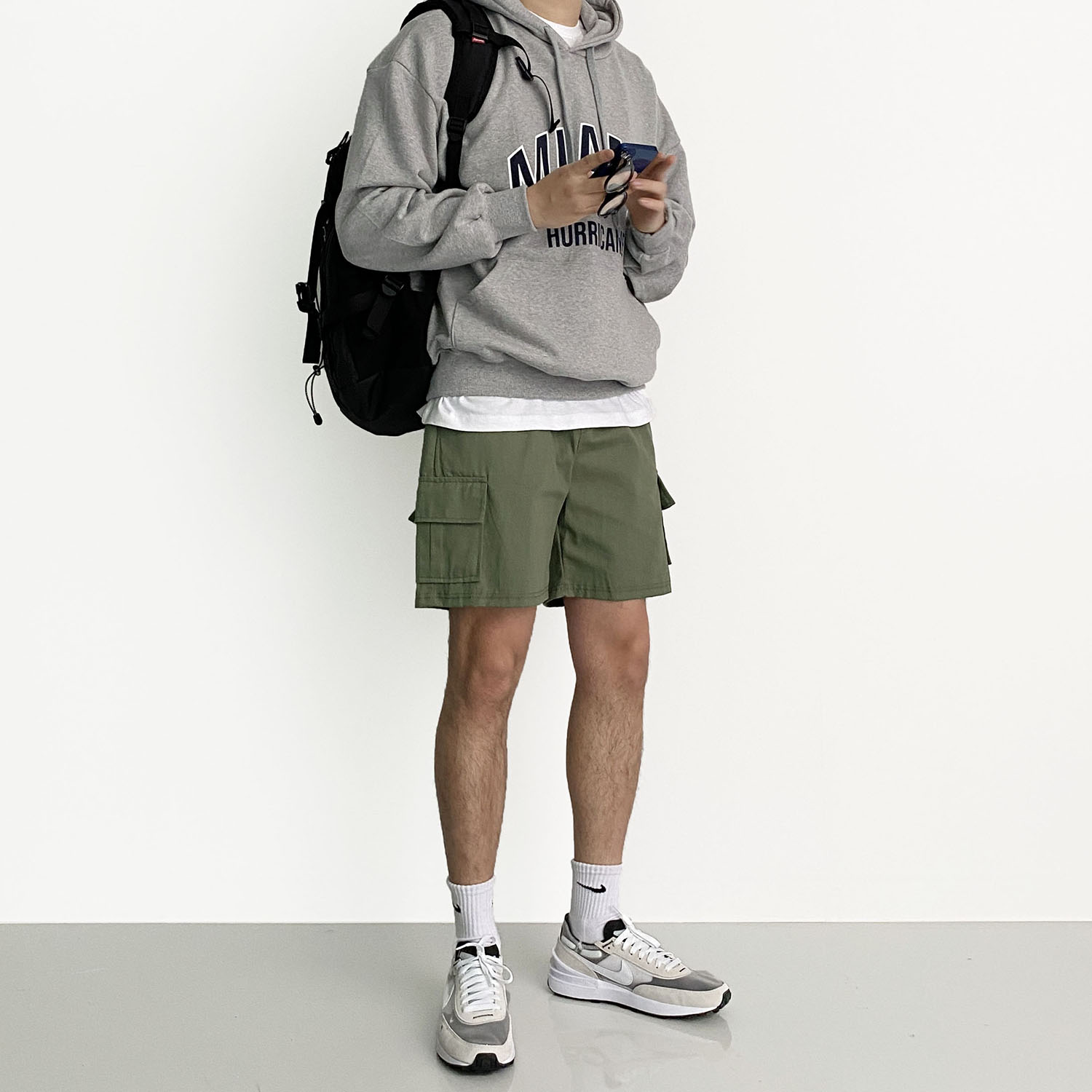 남자반바지 카고반바지 흰색반바지 - 상세 이미지 5