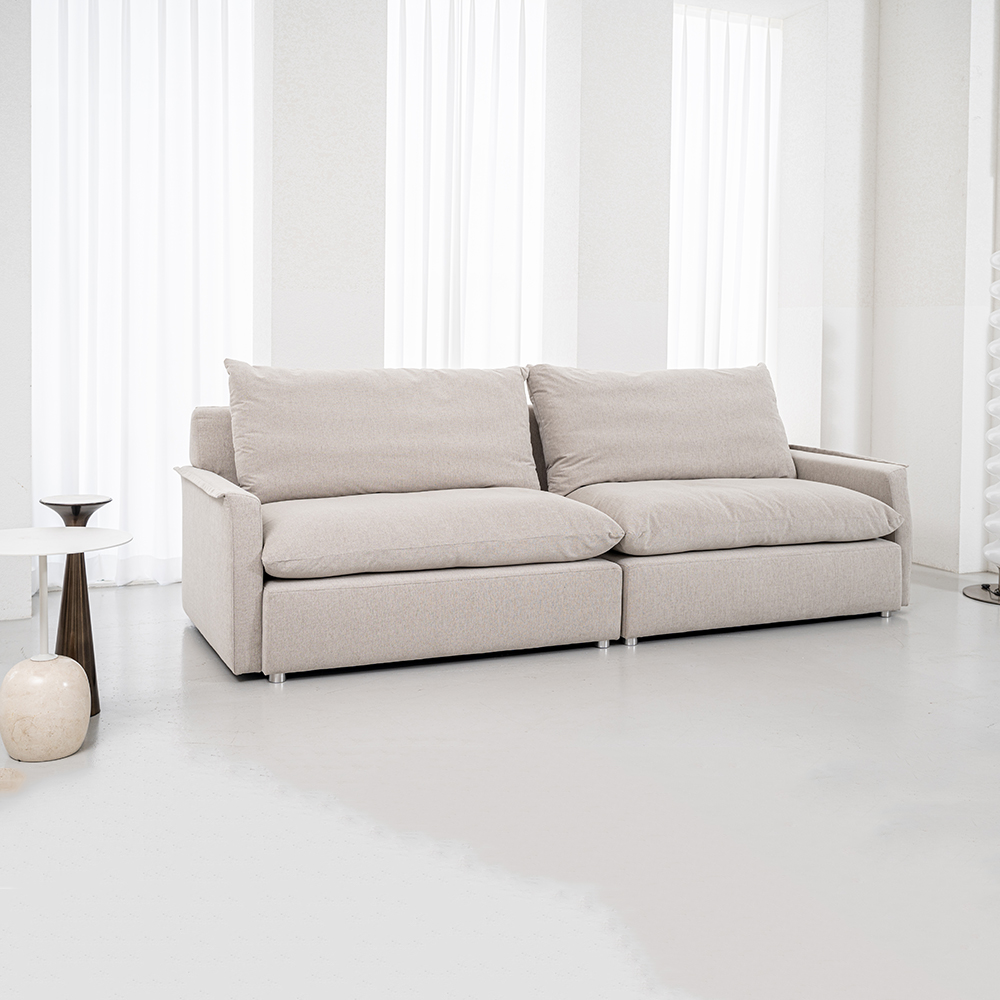 [패브릭소파] 감탄 구스 이지클린패브릭 쇼파 (100%구스,세탁가능)Ph.10 모듈소파