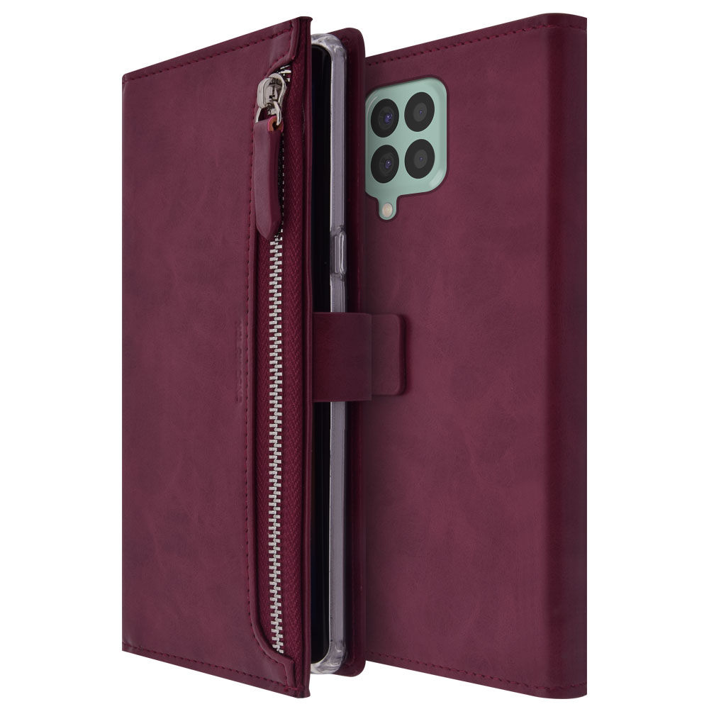 갤럭시 퀀텀3 M53 5G 지갑형 다이어리 케이스 레드 - 상세 이미지 4