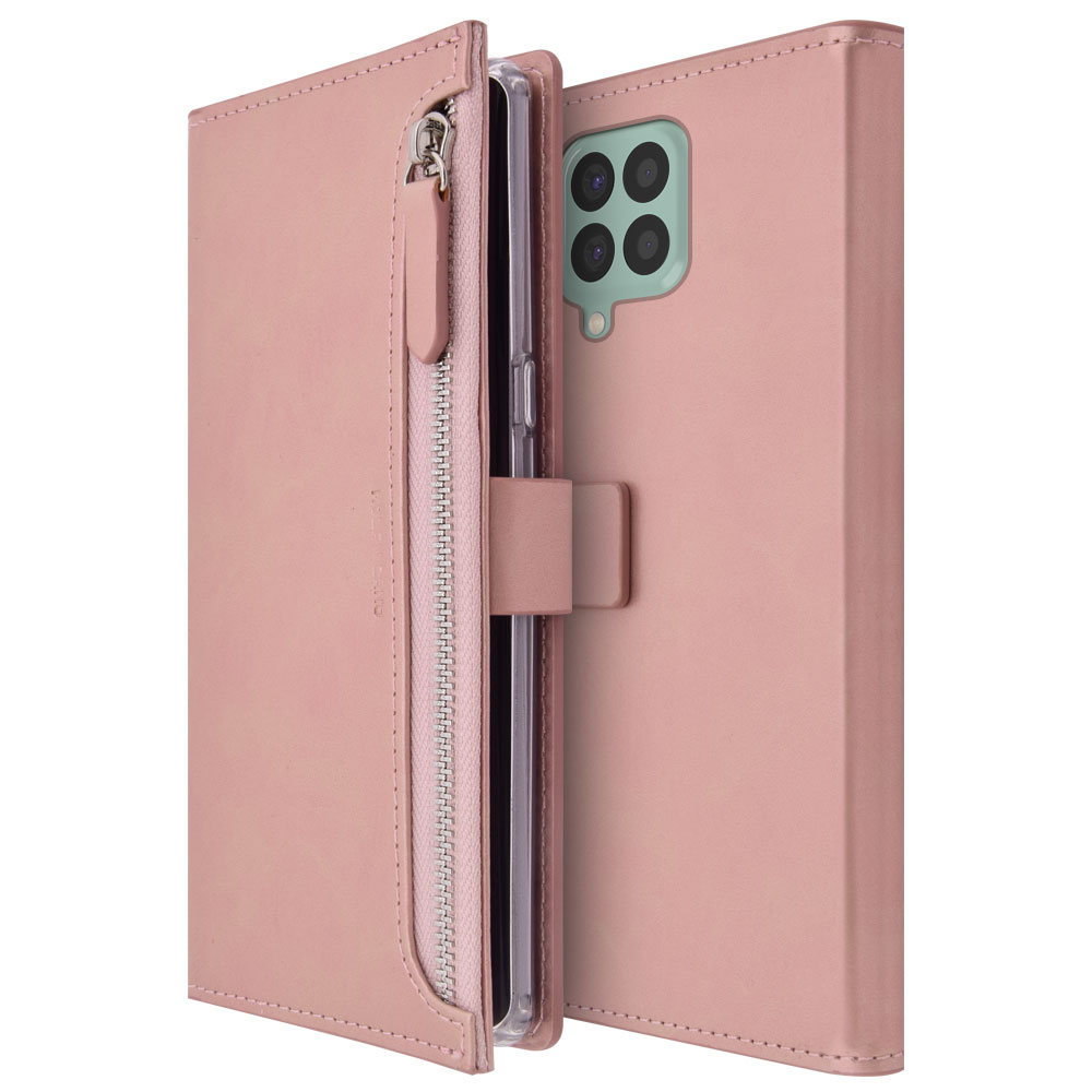 갤럭시 퀀텀3 M53 5G 지갑형 다이어리 케이스 레드 - 상세 이미지 5