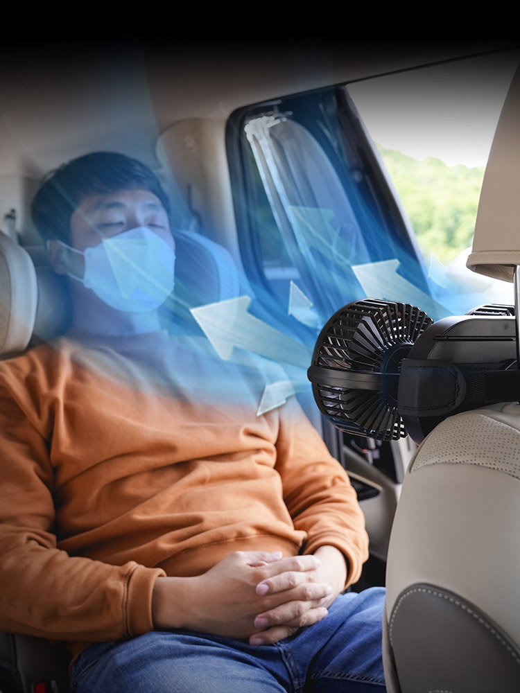 크레이지몬스터 풍잘 차량용 선풍기 리모컨형 - 상세 이미지 3