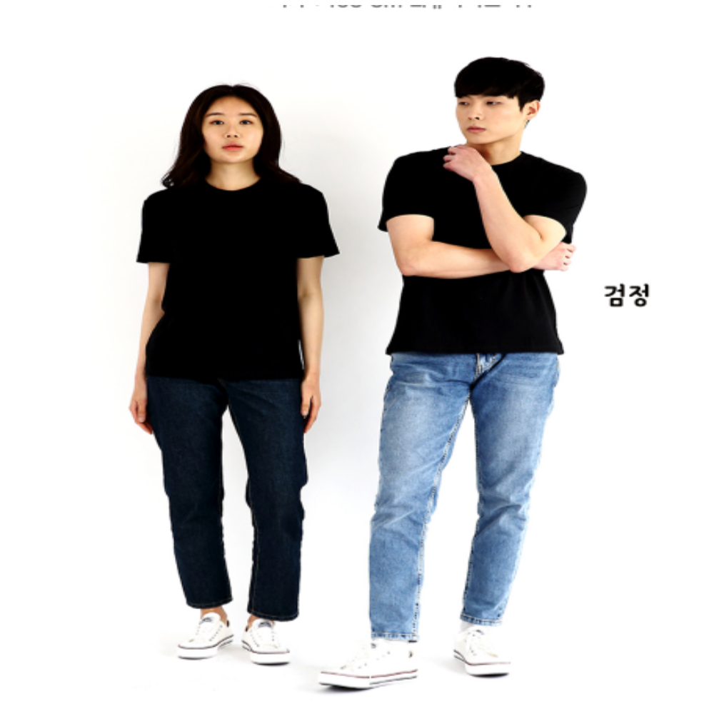 반팔면티 기본 무지 운동 회사 학생티셔츠 흰티 30수코사마 소량단체 흰색(WHITE), 110(2XL) 이미지 6