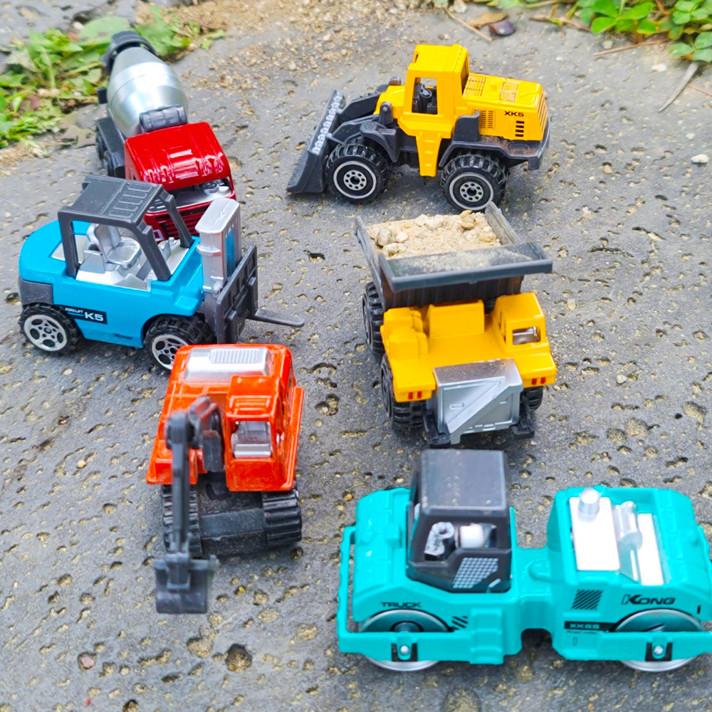 캐스비 파워공사차6종 어린이 미니카 자동차 장난감 세트 중장비차 - 상세 이미지 5