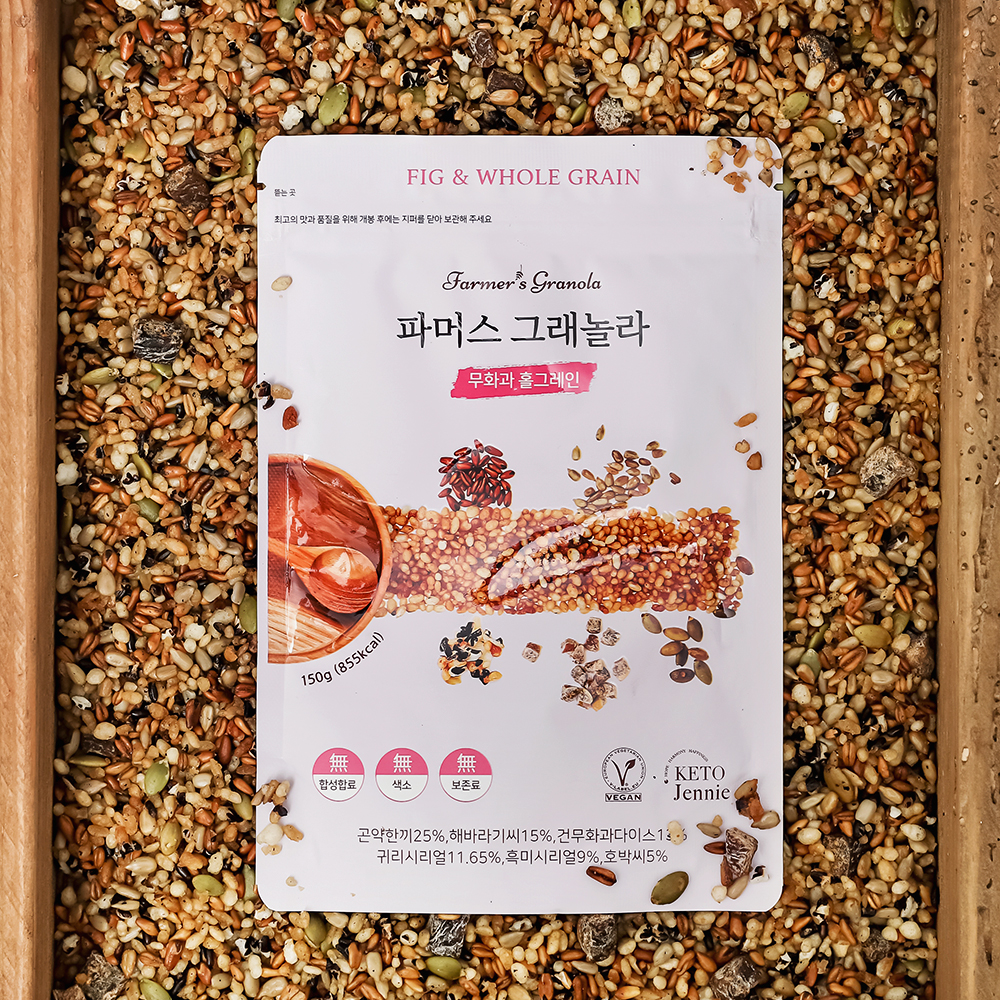 통곡물 무화과홀그레인 파머스그래놀라 무설탕 귀리 단백질 시리얼 - 상세 이미지 2