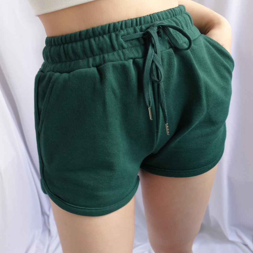 쭈리 면 밴딩 기본 무지 반바지 트레이닝 숏팬츠 4color - 상세 이미지 4