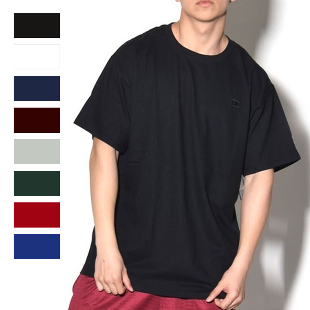 챔피온 무지 반팔티 남성 여성 무지티 오버핏