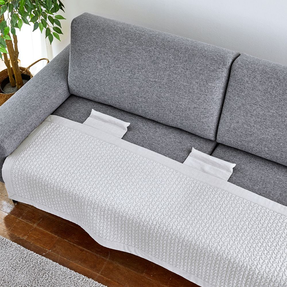 돈무브 쇼파매트 소파 패드 방석 돌 토퍼 깔개 덮개 3인용 클라우드아이보리