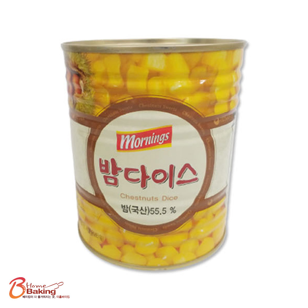 국산밤다이스865g 제빵용 캔 통조림 빵만들기 홈베이킹 식빵 밤양갱 알밤 삶은 양갱틀 - 메인 이미지