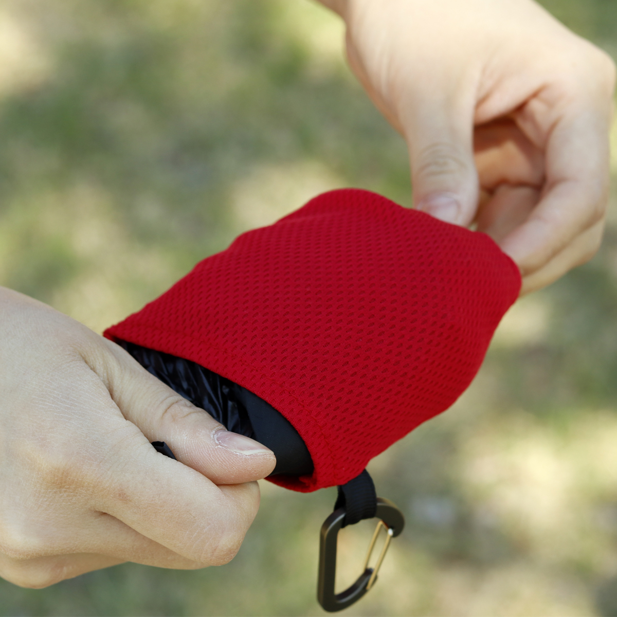 휴대용 돗자리 등산 캠핑 백패킹 피크닉 방수 포켓 미니매트 포켓블랭킷 레드 - 상세 이미지 5