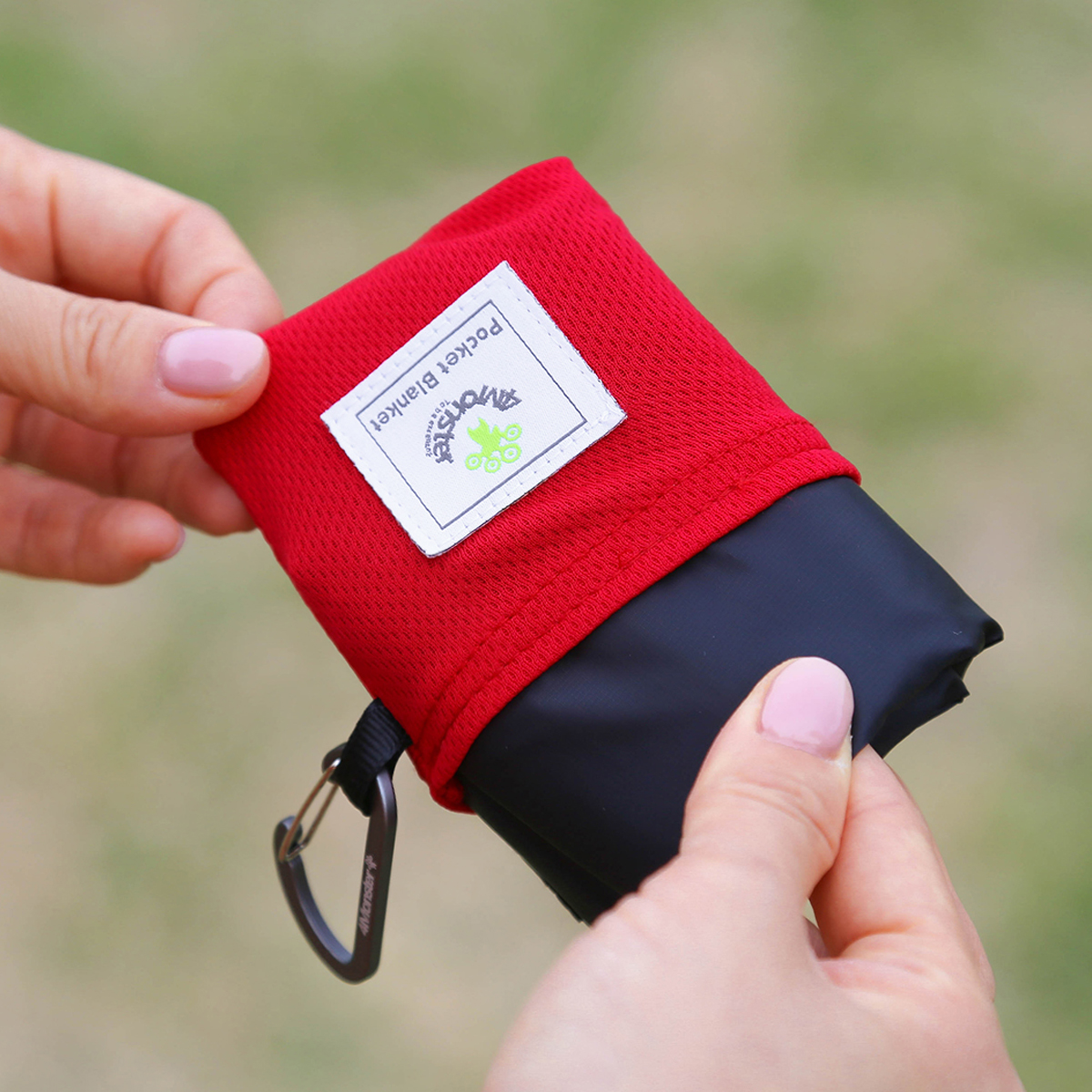 휴대용 돗자리 등산 캠핑 백패킹 피크닉 방수 포켓 미니매트 포켓블랭킷 레드 - 상세 이미지 4