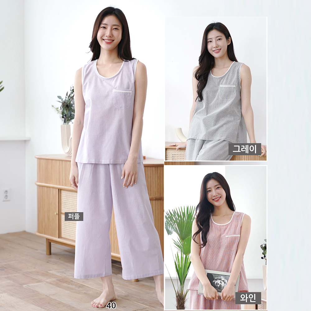 커플잠옷 여성 남성 잠옷 신혼부부 파자마 국내제작 홈웨어 바지 원피스 - 상세 이미지 3