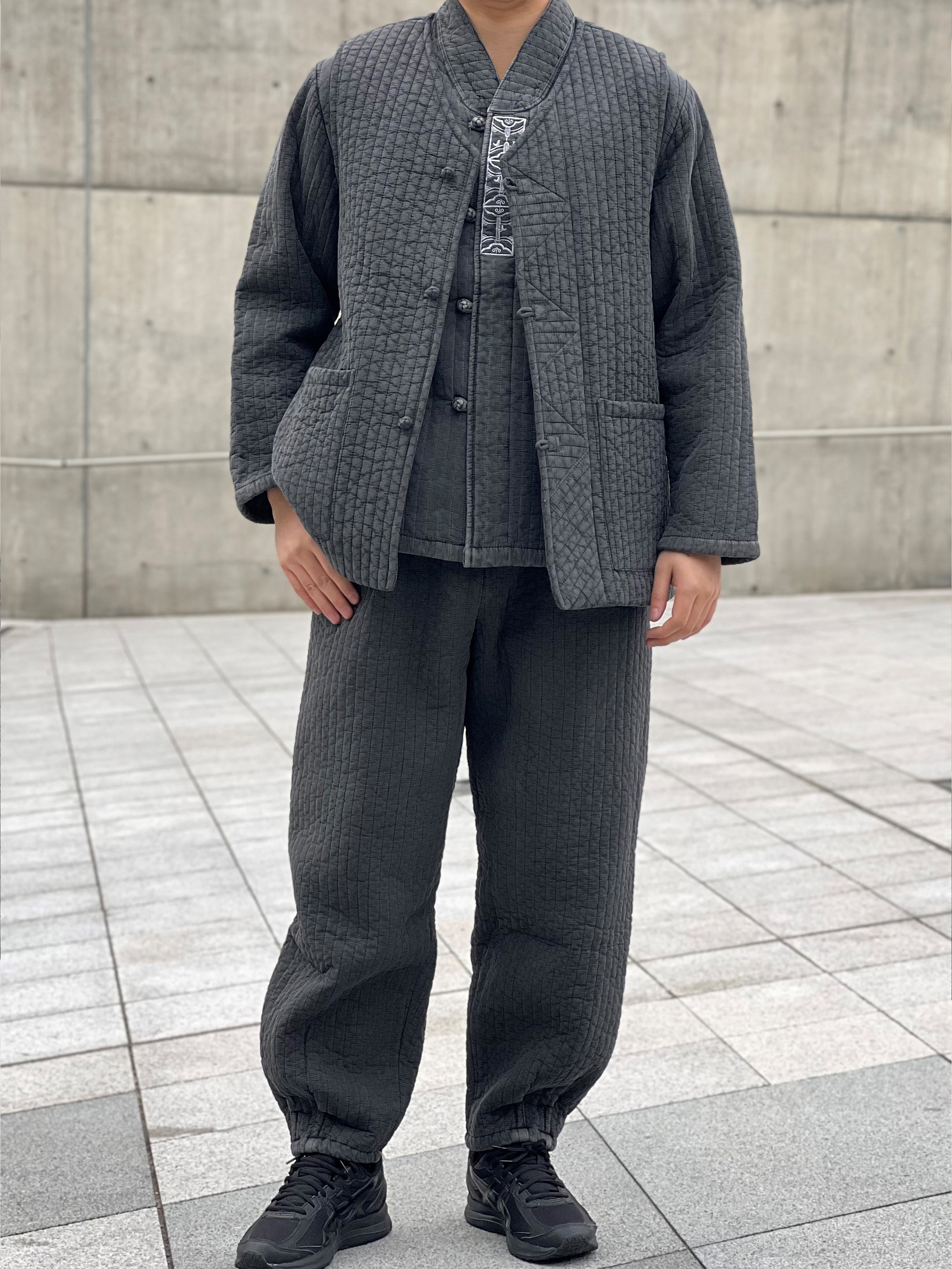 겨울 누빔 개량한복 생활한복조끼 저고리 바지 세트 법복 절복 여자 여성 남자 남성 - 상세 이미지 3